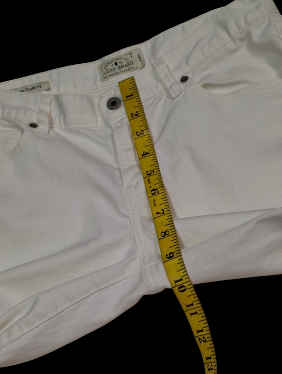 Lucky Brand Sienna Cigarette Cropped Denim White Jeans Women Size 29 - Picture 14 of 16